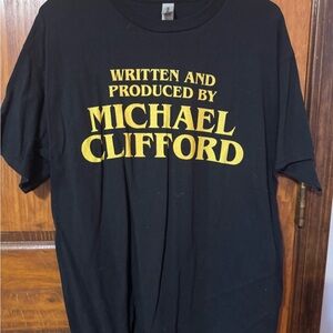 Gildan Black T-Shirt with Gold Text